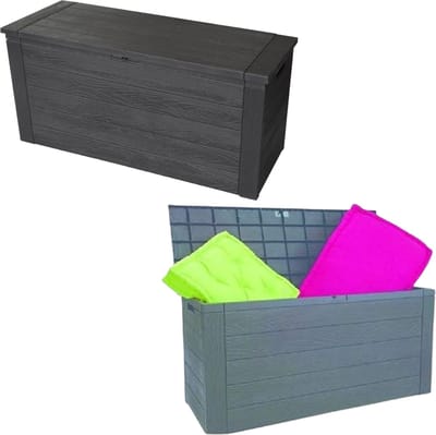 MKSS® Tuinkast - Tuinkist - Tuinkasten voor Buiten - Tuinberging - Kunststof - 120x60x50cm - Zwart