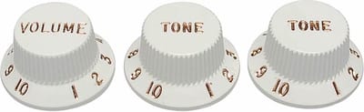 Fender 992035000 Strat-knoppen voor CTS, 1V + 2T, wit