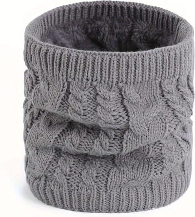 Livano Nekwarmer - Heren - Dames - Fleece - Motor - Bandana - Masker - Colsjaal - Sjaal - Gewatteerd - Skiën - Warm - Lichtgrijs