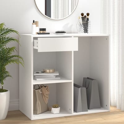 vidaXL - Cosmeticakast - 80x40x75 - cm - bewerkt - hout - wit