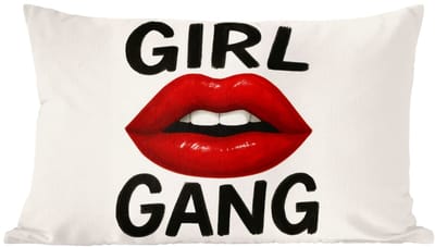 Sierkussens - Kussentjes Woonkamer - 60x40 cm - Lip - Girl - Rood - Letters