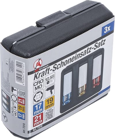 BGS Krachtdoppenset 1/2" - Wielbouten en Wielmoeren van ( aluminium) velgen 17mm,19mm en 21mm  BGS7310 - komplete set