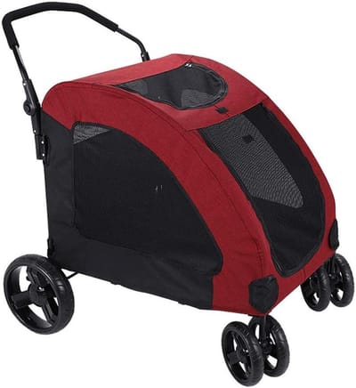 Huisdier Kinderwagen - Reisbuggy Honden - Comfortabel Vervoer - Opvouwbaar Ontwerp - 80 x 64 x 64 cm - Zwart