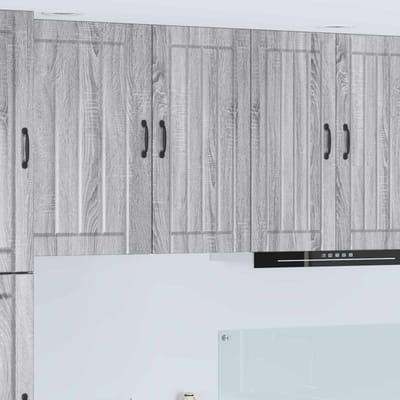 vidaXL - Wandkast - LUCCA - Grijs - sonoma - 40 - x - 31 - x - 80 - cm - Bewerkt - hout