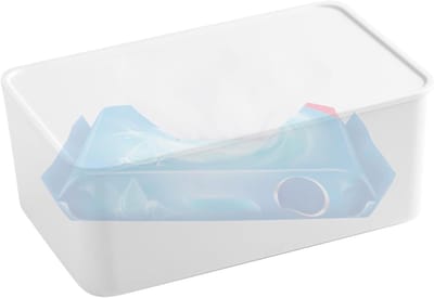 Vochtig Doekjes Houder - Herbruikbare Dispenser - Hygiënisch Opbergen - Verdamping Minimaliseren - 19x12x7.5 cm - Wit
