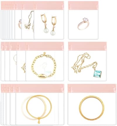 Juwelen Reispouches Set van 20 - Duidelijke Organiser Tasjes voor Sieraden