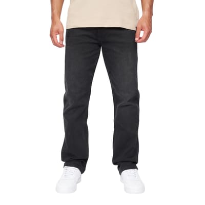 Duck and Cover Rechte Jeans Heren Janstar (Zwart wassen)