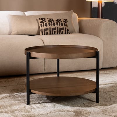Bronx71® Salontafel Rio Ø58 cm rustiek eiken - Salontafel rond