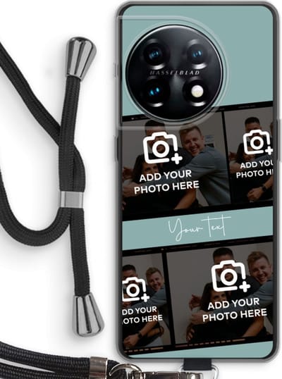 Gepersonaliseerd - Case Company® - Hoesje met koord geschikt voor OnePlus 11 hoesje met Koord - Filmrol N°2 - Telefoonhoesje met Zwart Koord - Bescherming aan alle Kanten en Over de Schermrand