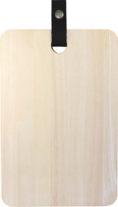 TAK Design Snijplank L - Incl. Leer - Hout - 20 x 30 cm - Zwart