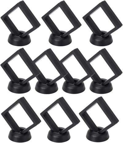10-delige Coin Display Cabinet, 3D Floating Display Frame voor Munten, Postzegels en Sieraden, 7×7 cm, Ideaal voor Verzamelobjecten en Decoratie