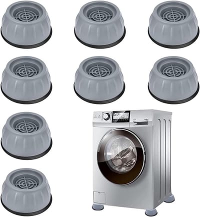 8 stuks wasmachine onderstel, anti-vibratiemat, wasmachine voeten, universele wasmachine voetkussens, antislipmat, trillingsdemper voor wasmachine droger, koelkast