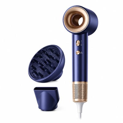 Haardroger - 110.000 tpm - ionenfunctie en constante temperatuur met warme en koude lucht - ABS-behuizing met diffuser - geschenkverpakking beschikbaar