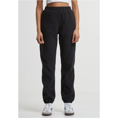 Urban Classics - Jacquard Velvet Dames joggingbroek - 5XL - Zwart