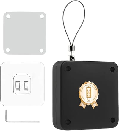 Dailygoods- Deursluiter 1200 G - Automatische Deursluiter - Verstelbaar Slot - Zonder Boren - 1 m Touw - Geschikt voor Kamerdeur/Balkondeur - Deurdranger