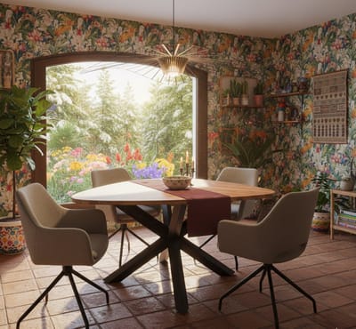 Organische Eettafel Mangohout Naturel 150 - Zwart - Novihome