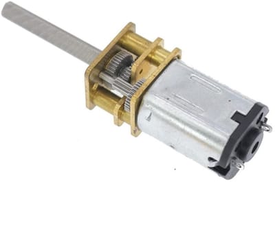 Gelijkstroom Motor - Kleine Motor - Modelbouw - Metalen Versnellingsbak - 20 mm as - Zilver