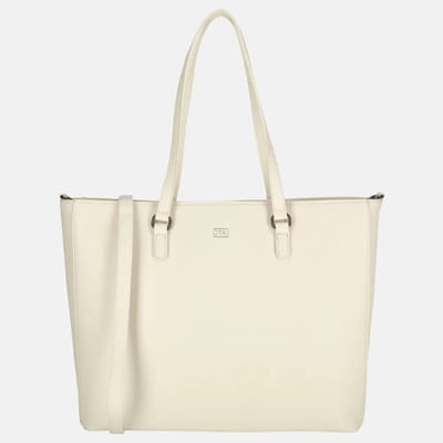 Duifhuizen Saffiano shopper L creme