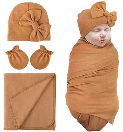 Warme Geboorte Dekens voor Baby - Katoenen Slaapzak met Wanten en Hoeden voor Swaddling