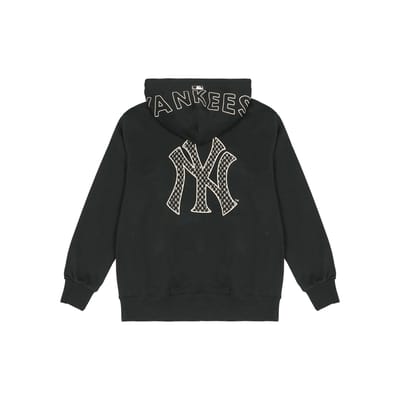 MLB New York Yankees Bloemig Los Casual Hoodie Herfst Unisex hoodies Zwart 3AHDM0114-50BKS S black