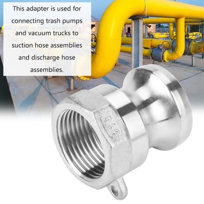Roestvrij Staal DN20 34  Een Vuilwaterpomp Adapter Mannelijk Camlock Koppeling met Vrouwelijk Pijpdraad