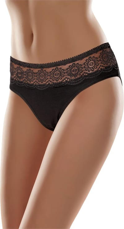 Merry Style Dames Slip Onderbroek - Katoen - Regular Taille - MS-GAB-21-Panties-n - Zwart - S