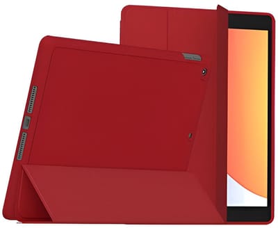 MYWAY, Hoesje geschikt voor iPad 11 inch 2025 / 10.9 inch 2022 - SlimSkin Series met Stylus Houder, Rood