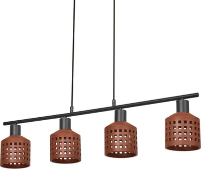 OSRAM Decor Clay Windows hanglamp, LN, 4xE27, niet dimbaar, klei/metaal, IP20, bruin