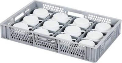 Glazenkrat - voor 12 glazen - max. glashoogte 72 mm - max. Ø 116 mm