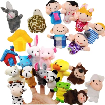 Gelukspoppetjes - Vingerpoppen Set - Katoen/Pluche - Educatief en Creatief - Ideaal voor Kinderen - Voor Verjaardagen en Feestjes