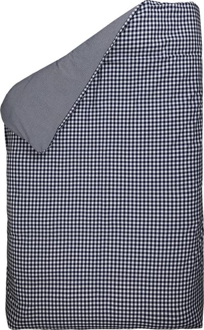 BINK Bedding Dekbedovertrek BB ruit marine - Ledikant (100x135 cm - geen sloop) - boerenbont blauw