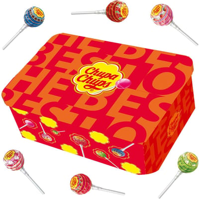Chupa Chups Best of candy collection box - lolly - lollies in verschillende smaken - 48 stuks - geschenkdoos - snoepcadeau - 620g