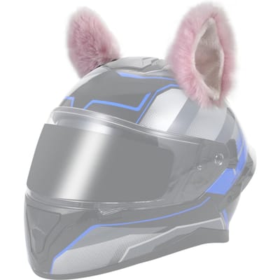 2 Pièces Oreilles de Chat pour Casque de Moto, Accessoires Mignons pour Snowboard, Ski et Vélo Bleu Pink rose