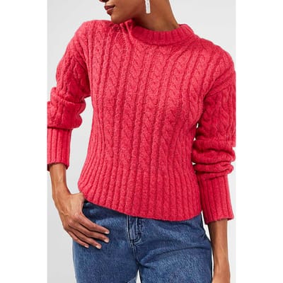 French Connection Jacqueline Crew Nk Jumper Raspberry Taglia: XL | Maglioni a maglia Outlet | Donna | Rosa