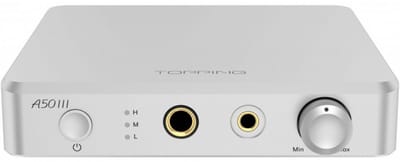 Topping A50 III Zilver – High‑Performance Headphone Amplifier – NFCA – Voorversterkerfunctie