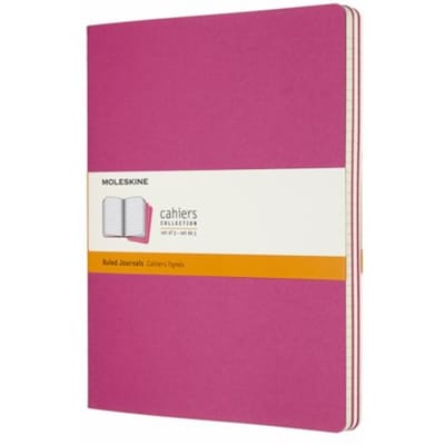 Moleskine cahier journal soft cover xl kinetic roze gelinieerd à 3 stuks