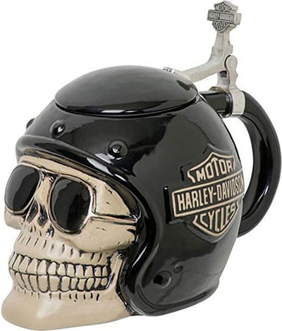 Harley-Davidson Schedel Biker Keramische Bierpul