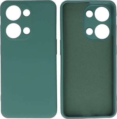 Hoesje Geschikt voor OnePlus Nord 3 5G - Fashion Telefoonhoesje Backcover - Siliconen Hoesje - Donker Groen