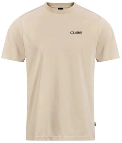 Cube Organic Crank Harder Gty Fit T-shirt Met Korte Mouwen Beige M Man