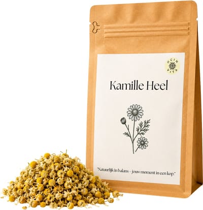 Kamille Thee Losse Thee 100g – 100% Pure Kamillebloemen – Cafeïnevrije Kruidenthee – Zachte Bloemige Smaak – Hele Bloemen – Ocin Vita