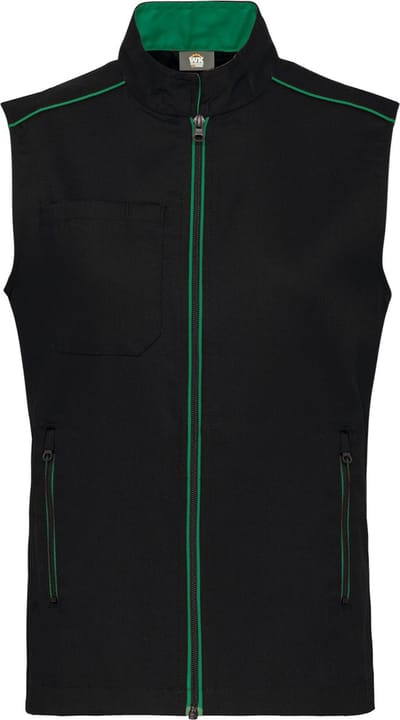 WK. Designed To Work Gilet Day To Day WK6148 - Black / Kelly Green - 3XL