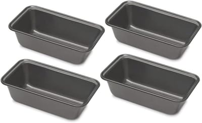 Mini Broodpan Set - Bakvormen Set - Bakken van Gebak - Gelijkmatige Verwarming - 4 Liter - Zwart