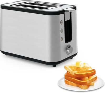YOR® Tosti Apparaat Broodrooster - Tosti Apparaat - Tosti Broodrooster - Zilver/Zwart - 33cm x 24cm x 21cm