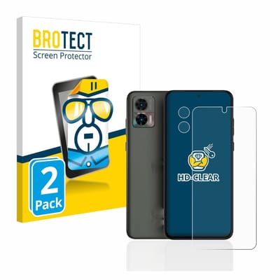 BROTECT - Screenprotector voor Motorola Edge 30 Neo (Voor+Camera) - Folie Beschermfolie transparant 2 Stuks