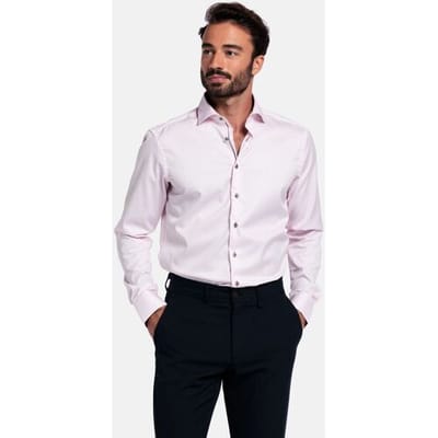 Giordano - Locarno – Overhemd - semi cutaway – Twill – Roze – 527877-50