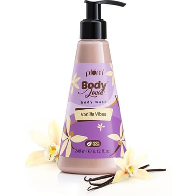 Plum Bodylovin' Vanilla Vibes Douchegel | Romige Douchegel Zonder SLS voor Vrouwen | Douchegel met Langdurige Vanillegeur | Verrijkt met Aloë Verzorgend white