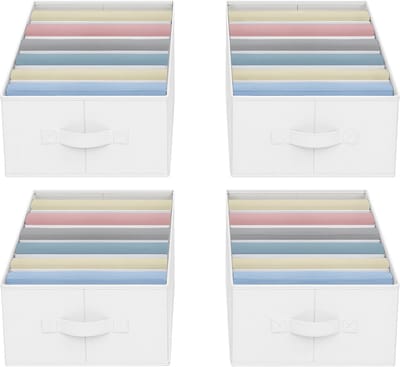 SONGMICS - Organizer - Ladekast Organizer - 4-Delige Set - Opvouwbare Opbergdozen met 6 Vakken
