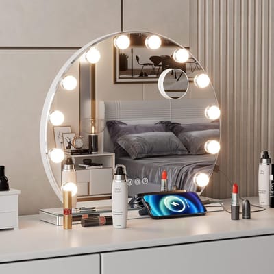 Hollywood make-upspiegel met 12 LED-spiegellicht make-upspiegel