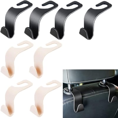 8 stuks tashouders voor de auto, autohoofdsteunhaken, autohaken, autoaccessoires, ideaal voor het ophangen van kleding, portemonnees en boodschappentassen