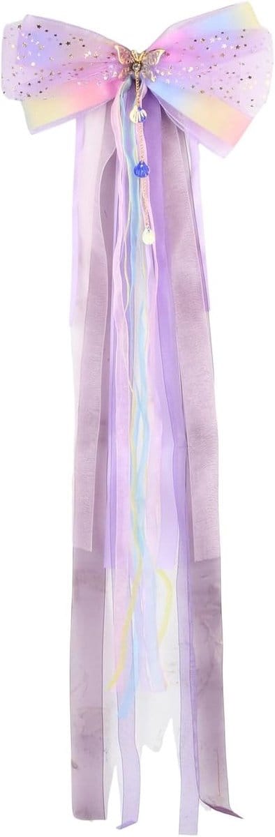 Elegante Grote Paarse Strik Haaraccessoire van Zacht Lint, Perfect voor Vrouwen en Meisjes, Haarmode en Accessoires
